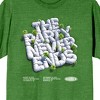 The Chainsmokers The Party Never Ends Adult Irish Green Heather Short Sleeve Tee - 2 of 2