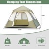 Naysaye Camping Tents 6 Person Instant Setup Tent with Steel Poles and Waterproof Design for Camping, Green and Beige - 3 of 4