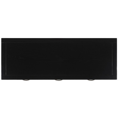 Cindy Transitional Black Pine 3-Drawer Console Table