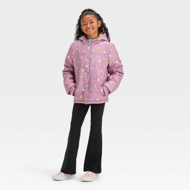 Girls' Abstract Puffer Jacket - Cat & Jack™, 3 of 8