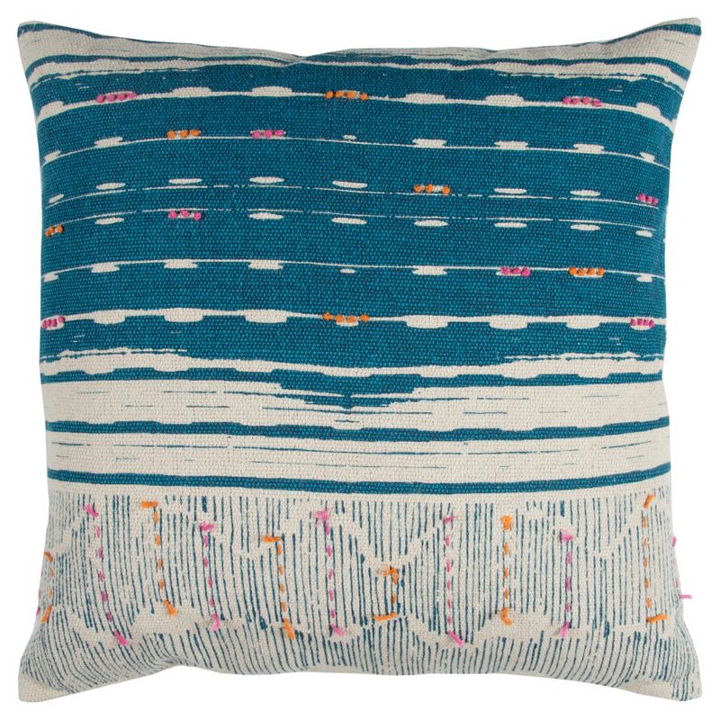 22"x22" Oversize Boho French Knot Square Throw Pillow - Rizzy Home, 1 of 5