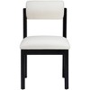 Meridian Furniture,Roundhill Linen Textured Fabric Upholstered Dining Chair, Set of 2 - 4 of 4