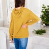Anna-Kaci Women's Waffle Knit Solid Color Hoodie with Front Pockets - 2 of 4
