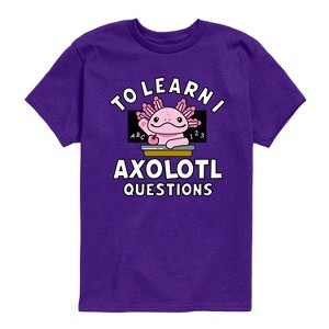 Boys' - Instant Message - To Learn I Axolotl Questions Short Sleeve Graphic T-Shirt - 1 of 4