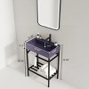 NicBex Bathroom Vanity with Basin,Bathroom Sink Vanity with Open Metal Leg and Shelves,24 inch Bathroom Sink Cabinet for Bathroom - 3 of 4