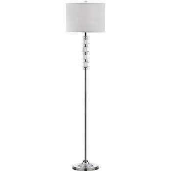 60" Lombard Street Floor Lamp Clear/Chrome (Includes CFL Light Bulb) - Safavieh