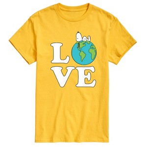 Men's - Peanuts - Love Earth Short Sleeve Graphic T-Shirt - 1 of 4