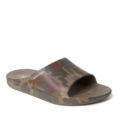 Dearfoams Ecocozy Men's Sustainable Comfort Slide Sandal - Camouflage ...