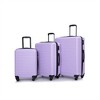 FATMOON 3 Piece Luggage Sets ABS Lightweight Suitcase with Two Hooks, Spinner Wheels, TSA Lock, (20/24/28) - 2 of 4