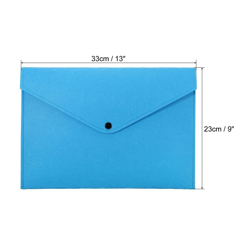 Unique Bargains File Bag Felt Folder Envelope Document Storage Pouch Organizer for Office Business, 2 of 6