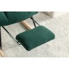 Teddy Fabric Rocking Chair with Adjustable Footrest and Side Pocket - 3 of 4