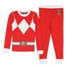 Power Rangers Toddler Boys' Red Ranger Character Costume Sleep Pajama Set Red - 2 of 4