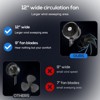 HYKOLITY Large Pedestal Fan 120° Quiet Oscillating Fan for Bedroom Air Circulator Standing Fans With Remote DC Motor 20db 12H Timer 12 Speeds 5 Modes - 4 of 4