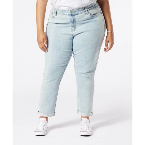 Denizen® From Levi's® Women's Plus Size Mid-rise Cropped Boyfriend Jeans -  Crystal Waters 26 : Target