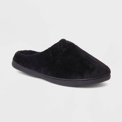 Dearfoams Mens Microsuede Scuff with Quilting Slipper 