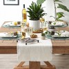 Design Imports  Basket Fringe Table Runner, Cream, 14.5X72" - 3 of 4