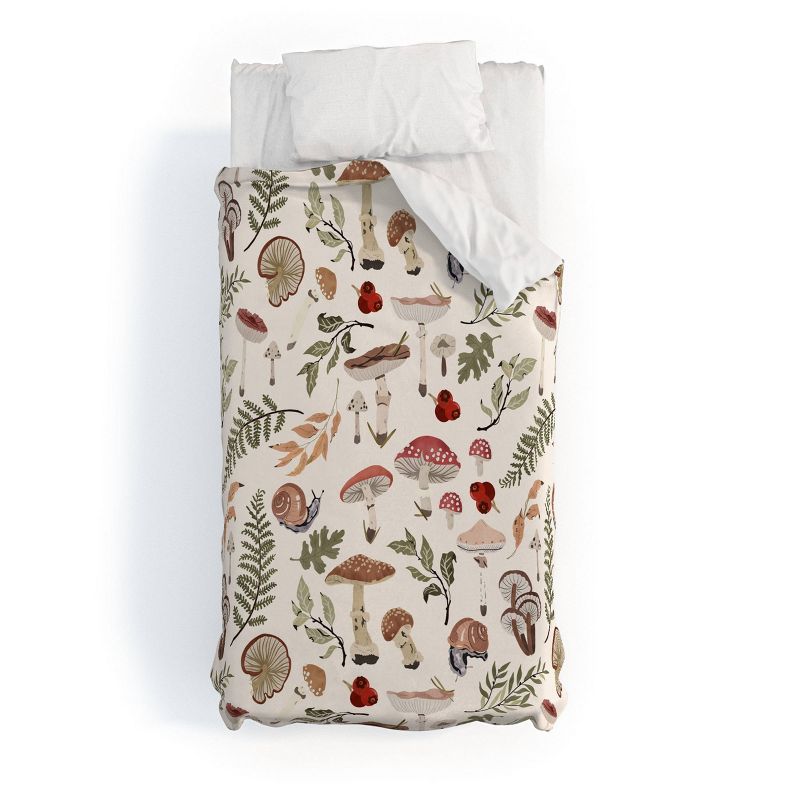 Deny Design Marta Barragtan Camarasa Mushroom Seasonal Duvet Cover Set, 1 of 5
