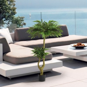 NicBex 1PC Faux Tree, Double Rod 18-leaf Artificial Plant Indoor Fake Plants for Courtyard Entryway, Garden Decor - 1 of 4