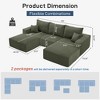 GYIIYUO 113" Boneless Sectional Cloud Couch Sofa Bed for Living Room, Modular Modern Lounge 3 Seater Couches with Chaise, No Assemble - 2 of 4