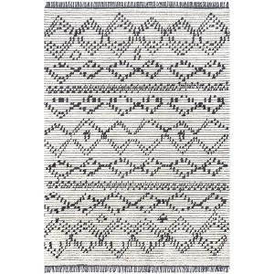 Nuloom Jaycee Moroccan 4x6 Shag Indoor Area Rug for Living Room Bedroom Dining Room Nursery Kitchen, Beige/Ivory - 1 of 4