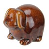 Roman 3.5" Pudgy Pals Floppy Eared Dark Brown Porcelain Doggy Table Top and Garden Figure - 2 of 3