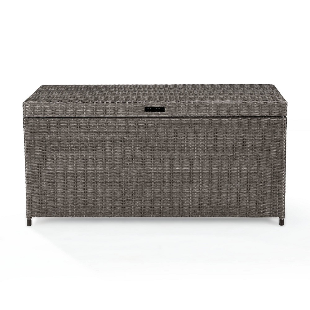 Photos - Garden Furniture Crosley 104.5gal Palm Harbor Steel Outdoor Deck Box Weathered Gray  