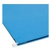Smead Hanging Pockets with Full-Height Gusset, 1 Section, 2" Capacity, Letter Size, 1/5-Cut Tabs, Sky Blue, 25/Box - 4 of 4