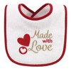 Hudson Baby Infant Girl Cotton Terry Drooler Bibs with Fiber Filling 10pk, Holiday Girl I Am One, One Size - 2 of 4