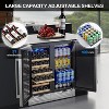 30-inch Fridge,31 Bottles & 100 Cans,Dual zone independent control cooler,Beverage Refrigerators with Adjustable shelves,Quiet Compressor,LCD Screen - 3 of 4