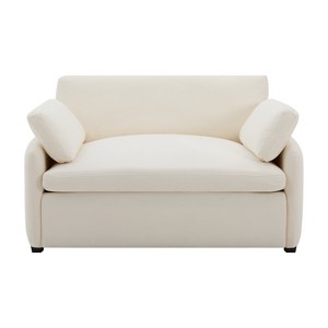 Maliang 50*43" Oversized Chenille Single Sofa Chair, Modern Upholstered Comfy Armchair,Color Blocking Couch Lounge with Pillows - 1 of 4