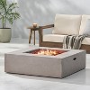 Aidan Outdoor 50000 BTU Light Weight Concrete Square Fire Pit Light Gray - Christopher Knight Home: No Assembly, Push Button Ignition - 3 of 4