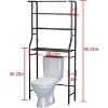 3-Tier Over The Toilet Rack,Bathroom Shelf Space Saver,Corner Stand Storage Organizer - 3 of 4