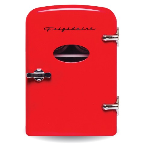 red mini fridge