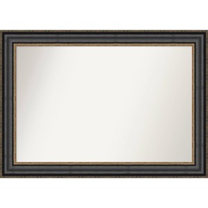 42" x 30" Non-Beveled Thomas Black Bronze Bathroom Wall Mirror - Amanti Art: Rectangle, Polystyrene Frame, Wall Mounted - 1 of 4