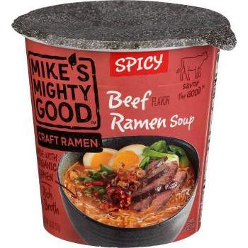 Mikes Mighty Good Spicy Beef Ramen Cup - 1.8oz / 6pk