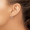 Black Bow Jewelry 2mm, Sterling Silver, Endless Hoop Earrings - 16mm (5/8 Inch) - 3 of 4