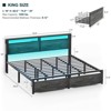 Aheaplus Platform Bed with Hidden Drawers, Storage Headboard, LED Light, and Charge Station - 4 of 4