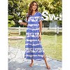Ekouaer Women's Full Length Short Sleeve Nightgown - 4 of 4