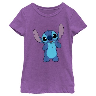 Girl's Lilo & Stitch Bashful Stitch T-shirt : Target