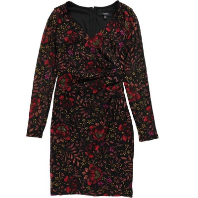 GUESS Womens Lace Floral Bodycon Dress