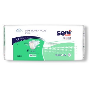 Seni Super Plus Adult Incontinence Brief XL Heavy Absorbency Breathable / Overnight, S-XL25-BP1, Severe - 1 of 4
