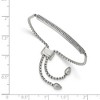 Chisel Stainless Steel Polished with 2 Row Cubic Zirconia Bar Friendship/Bolo Adjustable Bracelet - 4 of 4