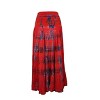 Agan Traders Women's Boho Summer Tie-dye High Waistband A Line Flared Maxi Skirt - 3 of 4