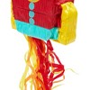 Blue Panda 3 Pack Mini Rocket Ship Pull Pinatas for Outer Space Party, 8 x 5.9 x 2.5" - 4 of 4