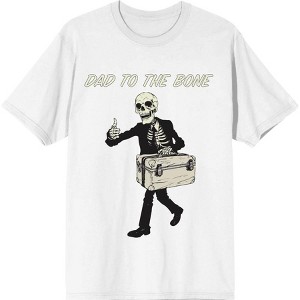 Dad To The Bone Dad Joke for Father's Day Adult Crew Neck Short Sleeve Tee - 1 of 2