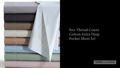 Lavender Egyptian Cotton 800 Thread Count Queen Sheet Set