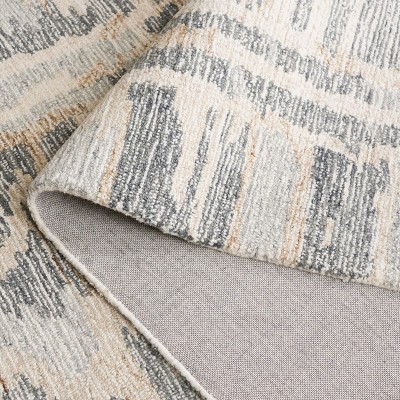 Ivory and Gray Tufted Wool 3' x 5' Area Rug