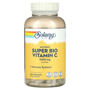 Solaray Buffered Super Bio Vitamin C, 1,000 mg, 250 VegCaps (500 mg per Capsule) - 1 of 2