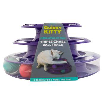 Quirky Kitty Three Layer Ball Track Cat Toy - Purple