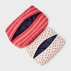 Girls' 2pk Quilted Floral Cosmetic Bag - art class™ Red - 3 of 4